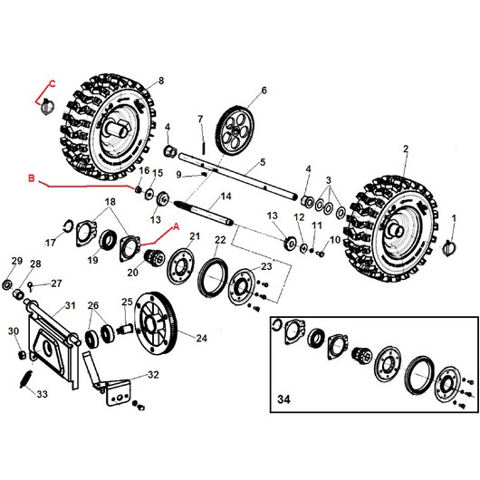 Колеса и фрикцион Champion ST861BS